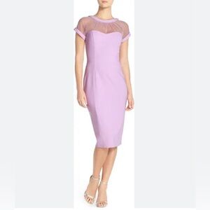 Maggy London Illusion Lavender Midi Dress